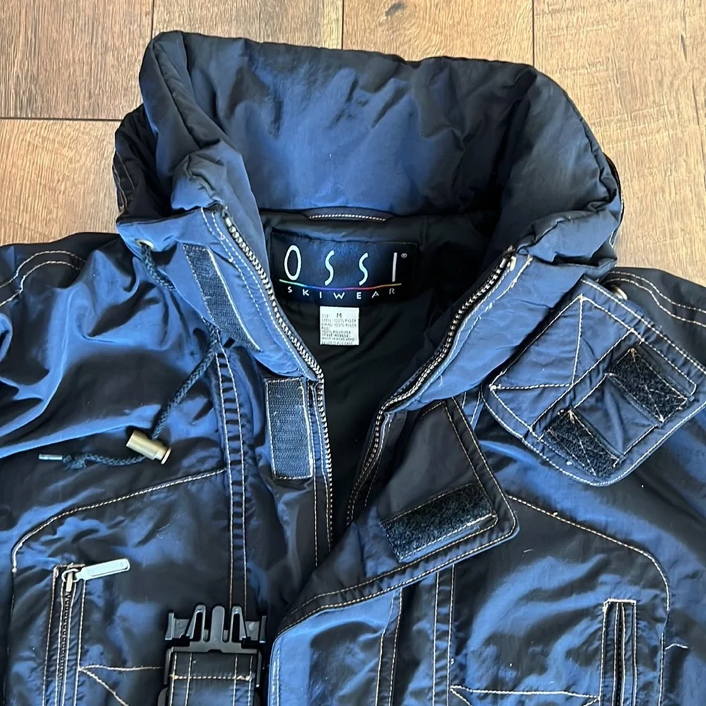 ossi skiwear belted suit black Sz M - Picture 7 of 15